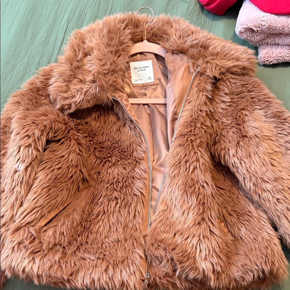 Abercrombie and fitch faux fur coat